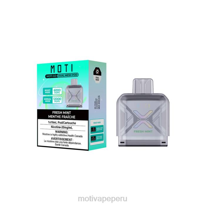 66V091 MOTI Go Pro Disposable Pod Fresh Mint | MOTI vape Peru